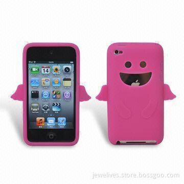 Silicone Case for Apple's iPod Touch 4G, Ultra Low Profile Rubberized, Washable and Tear-resistant